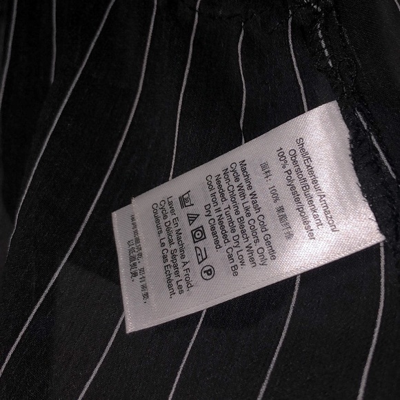 DKNY (M) Bli blk / ivory dressy 2 pieces 3/4 sleeves blouse / tunic - Picture 9 of 16